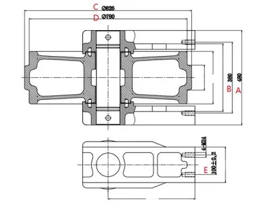  Направляющее колесо для экскаватора Caterpillar 390 