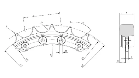  Сегменты звездочки для бульдозера Caterpillar D8N 